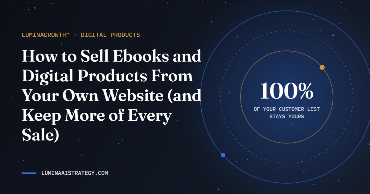 Graphic: selling from your own website means you keep your customer list