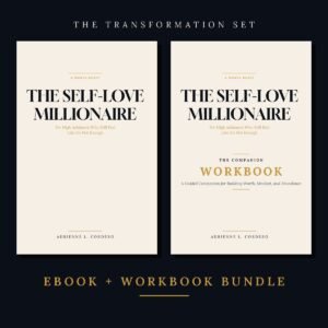 The Self-Love Millionaire ebook and companion workbook bundle covers