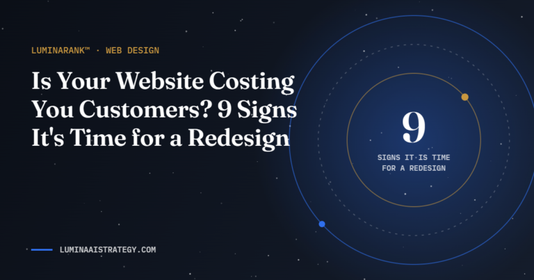 Graphic: nine signs your small business website needs a redesign
