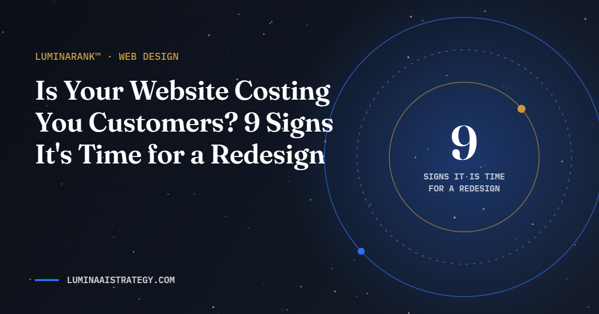 Graphic: nine signs your small business website needs a redesign